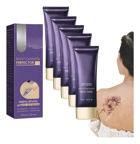 5×capas Maquiagem Corporal Com Brilho Natural Para Pernas E