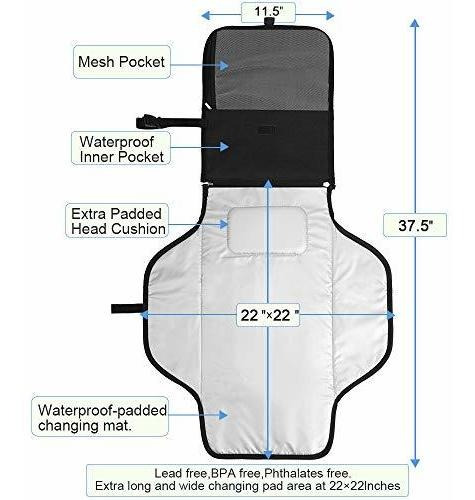 Imagen 4 de 7 de Almohadilla Para Cambiar Pañales Portátil Para La Cabeza F