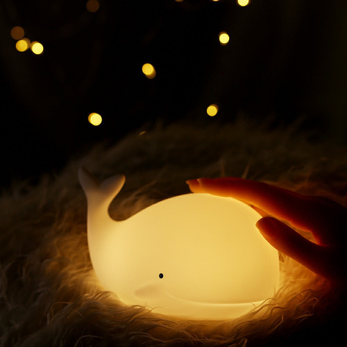 Qyq Luz Nocturna De Silicona Con Forma De Ballena, 7