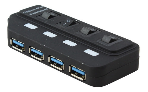 Hub Alta Velocidad 4 Puertos Usb 3.0 Y Adaptador Usb-c