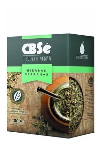 Yerba Mate Cbsé Hierbas Serranas Etiqueta Negra Premium