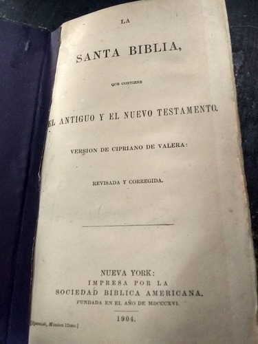 La Santa Biblia. Edición 1904