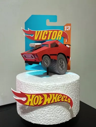 Topo De Bolo Personalizado Hot Wheels