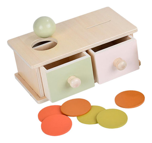 Caja De Caída De Bolas, Juguetes Montessori, Cajón Doble