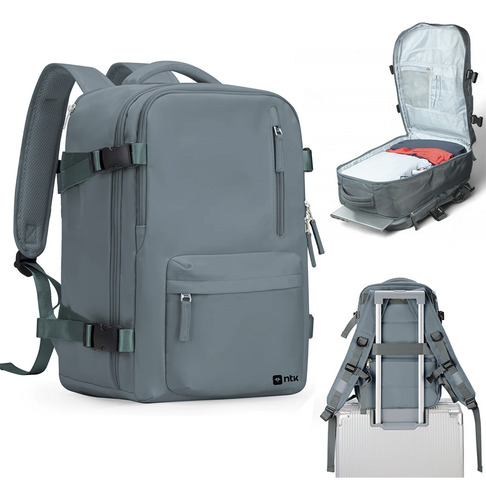 Mochila Para Viagens Trip Em Poliéster 290d Ntk Cor Cinza