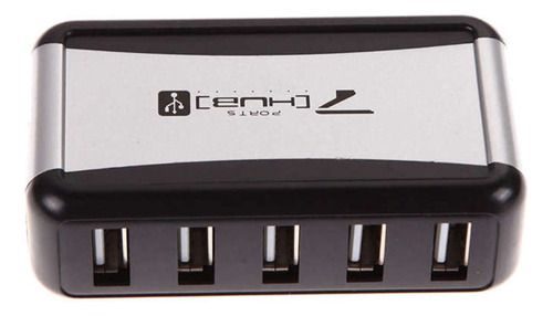 Hub Externo Eu Plug 7 Usb 2.0 Con Fuente De Alimentación Mul