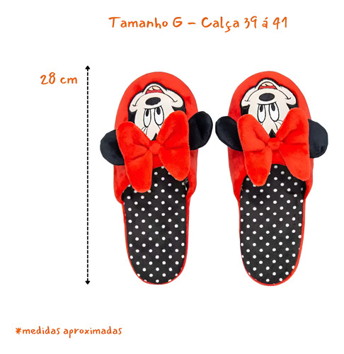 Pantufa Chinelo De Quarto Minnie Risonha Unisex Disney