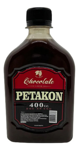 Licor De Chocolate Al Cognac Petakon En Petaca X 400 Ml