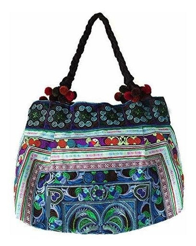 Bolso De Playa Bordado Por Tribu Hmong