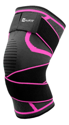 Rodillera Elástica Compresión Correr Crossfit Maxfit Hx918 Color Rosa Talla M