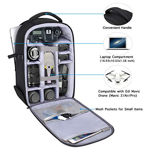 Mochila Rigida Impermeable Para Camara Dslr Y Sus Accesorios