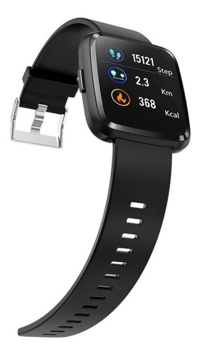 Imagen 3 de 12 de Smartwatch Tedge H1104A 1.3" caja negra, malla negra de plástico y bisel de aleación de zinc H1104A