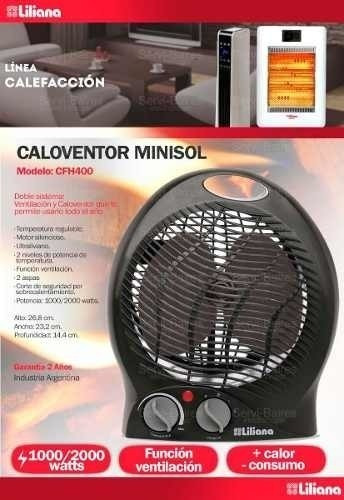 Calefactor Eléctrico Caloventor Liliana Cfh400 Minisol 220 V