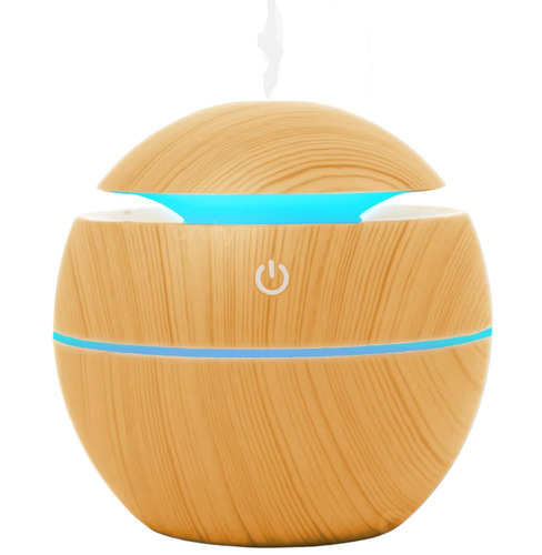 Humidificador Aire Difusor Diseño Madera Claro Redondo Humidificadores Ultrasonicos Aromaticos 3237 Qatarshop Humidificadores Difusores De Aromaterapia 