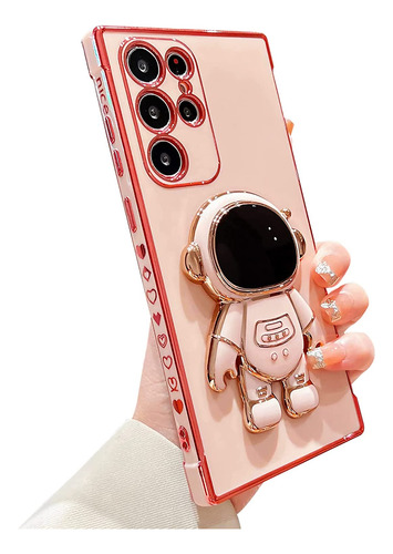 Funda Rosa Con Astronauta P/samsung Galaxy S23 Ultra 6.8