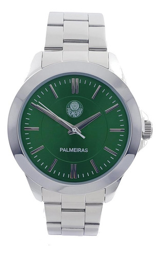 Relógio Masculino Palmeiras Sep-004-2 Casual Aço Prata