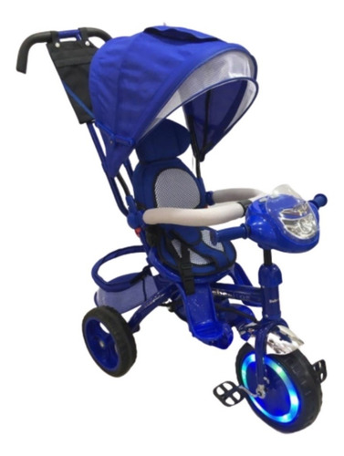 Imagen 7 de 8 de Triciclo Con Paseador /bebés/ Azul, Fucsia, Rojo Y Gris