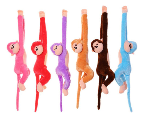 Juguete De Mono De Peluche Con Brazo Largo, 6 Unidades