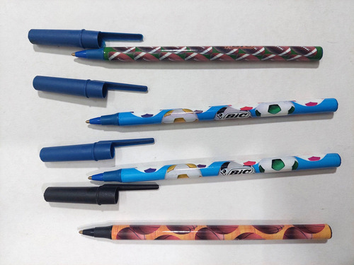 4 Antiguas Biromes Lapicera Boli Bic Deportes Tinta Seca 90s (Usado)