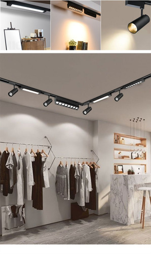 Spot Led Pontual Linear 40cm 35w Para Trilho Eletrificado Estrutura Preto 127/220V