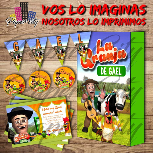 Kit Imprimible Personalizado De La Granja De Zenon!!