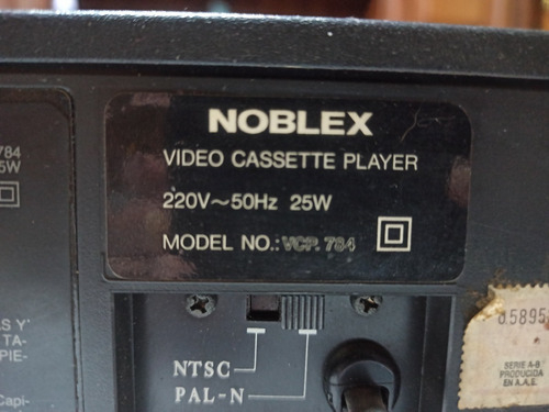 Video Casettera Noblex Vcp 784 A Reparar Retro Vintage Caset