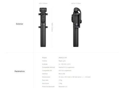 Xiaomi Selfie Stick Tripié Bluetooth Original