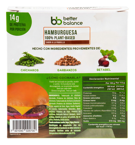 Hamburguesa Vegano Better Balance 226g