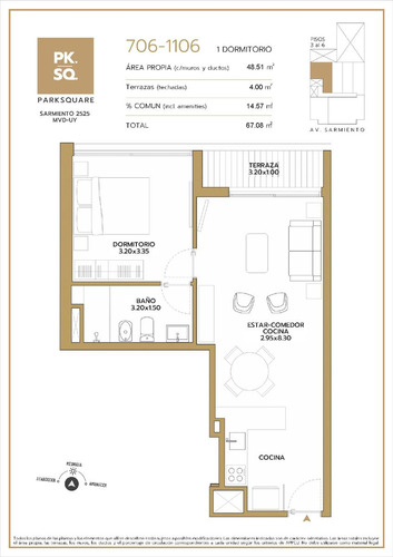 Departamento De 2 Ambientes En  Pocitos