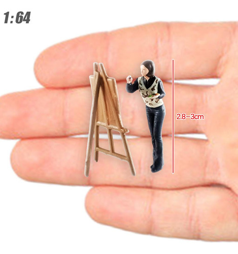 Pintor Modelo De Personas En Miniatura 1:64 Decoración De