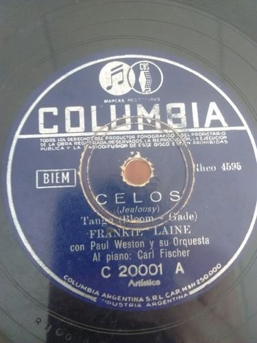 Frankie Laine Disco Pasta Columbia C20001 C25