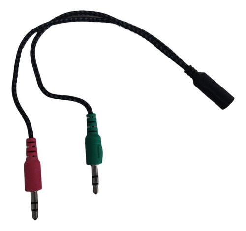 Cable Adaptador Convertidor Plug 3.5 Audio Y Microfono 1 A 2