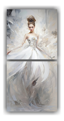 80x40cm Cuadro Vintage: Elegancia Del Ballet Ruso En Pintura