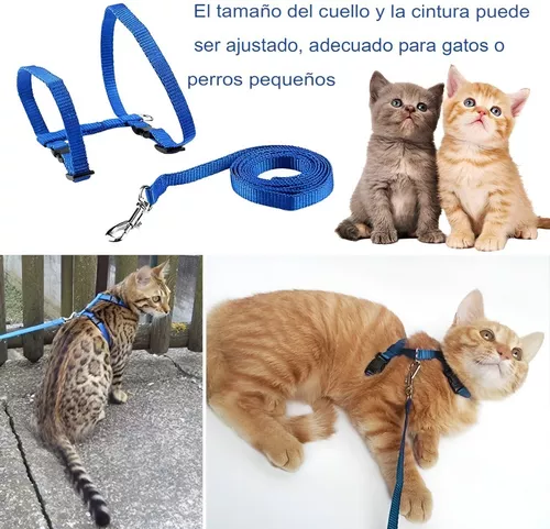 Arnes Para Gatos Ajustable Correa Anti Escape Arnes Gato