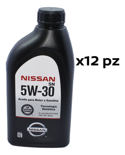 Kit 12lt Aceite Nissan 5w30 Sentra Se-r 2005