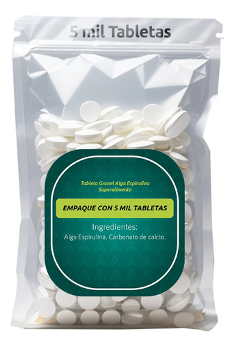Tableta Granel Alga Espirulina Superalimento