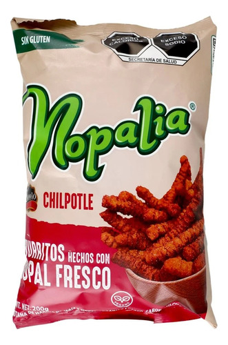 3 Pack Churrito De Nopal Chipotle Nopalia 200