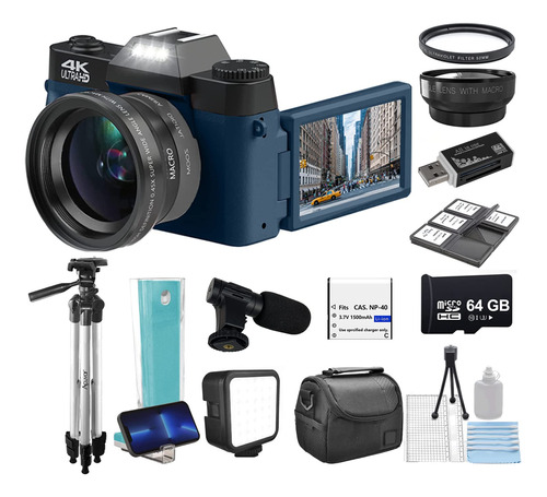 Edealz Kit De Camara Digital 4k 48mp Para Fotografia, Camara