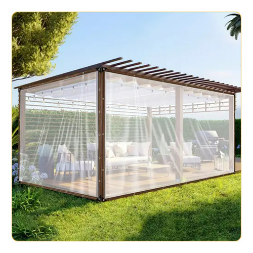 Lona Transparente Com Ilhós 8x4m