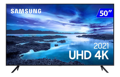 Imagem 1 de 4 de Smart Tv Samsung Led 4k 50 Wi-fi Tizen Comando De Voz Un50au