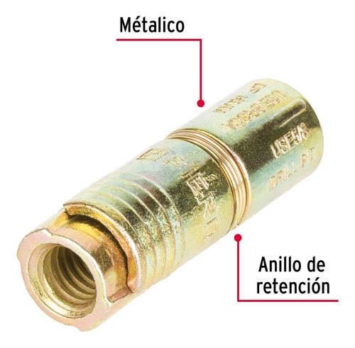 Taquete Expansivo Sin Tornillo 3/8' X 5/8' X 2' Fiero 44364