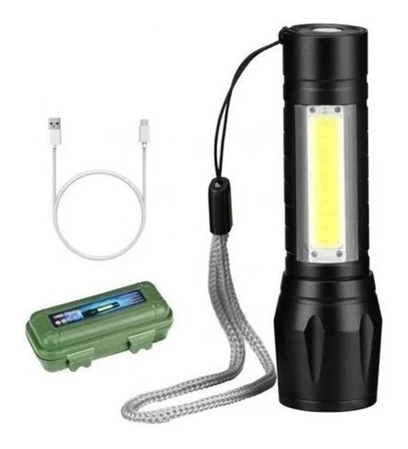 Lanterna Compacta Tática Luz Led Ar Livre A Prova D'água Luz Branco