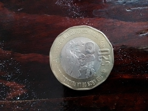 Moneda De 20 Pesos Única De Dos Águilas 