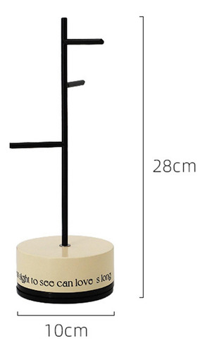 Soporte Giratorio De Mesa Para Joyería, Organizador Negro