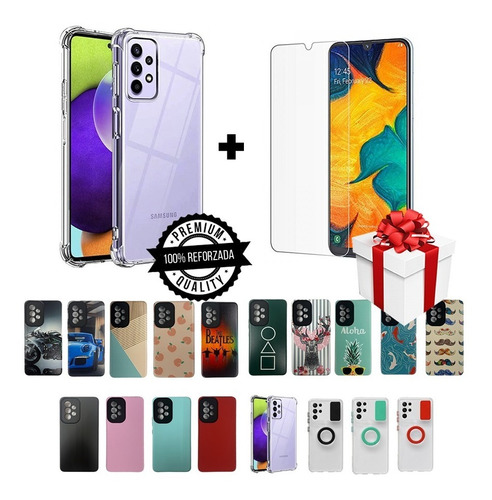 Case + Vidrio Templado Para Samsung A53 5g - Protector 