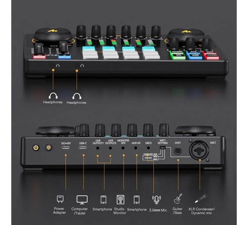Imagen 2 de 10 de Maono Ame2 E2 Consola Interface Produccion Podcast Youtube