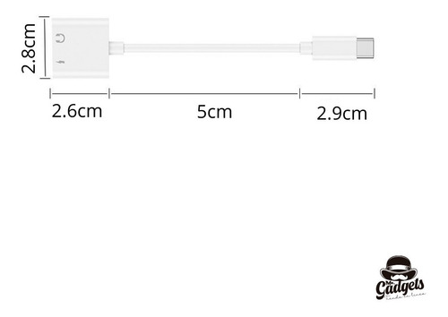 Imagen 9 de 10 de Adaptador Usb Tipo C A Puerto De Carga Tipo C Y Audio 3.5mm