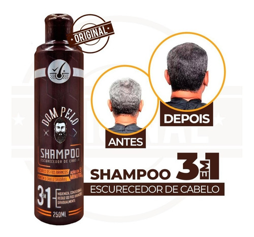 Shampoo Tonalizante Black For Men P/ Cabelos Grisalhos 250ml