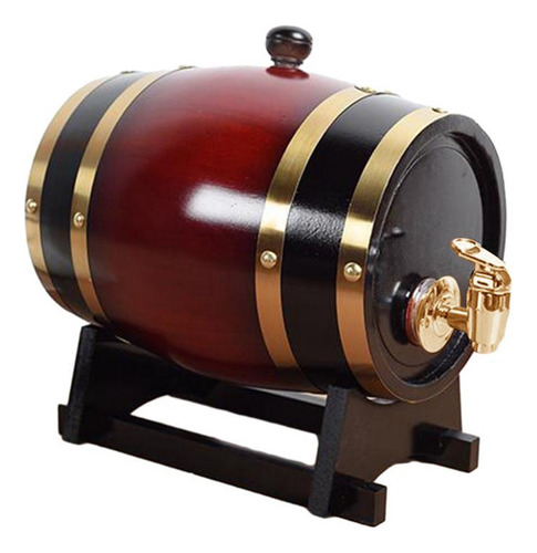 Barril De Vino De Roble Con Soporte, Dispensador De 1.5l