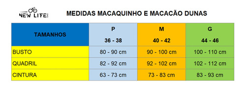Outlet Macaquinho Ciclismo Fem. Tamanho G - Vários Modelos